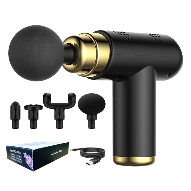 Fascial Mini Massage Gun Muscle Body Massager Back Neck Tissue Acid Relief Pain Relax Slimming Shaping