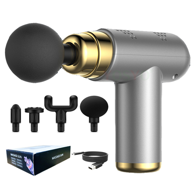Fascial Mini Massage Gun Muscle Body Massager Back Neck Tissue Acid Relief Pain Relax Slimming Shaping