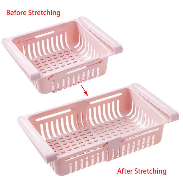 Refrigerator Storage Box Fridge Plastic Organizer Retractable Drawer Container Shelf Fruit Egg Food Trays Kitchen Accessories