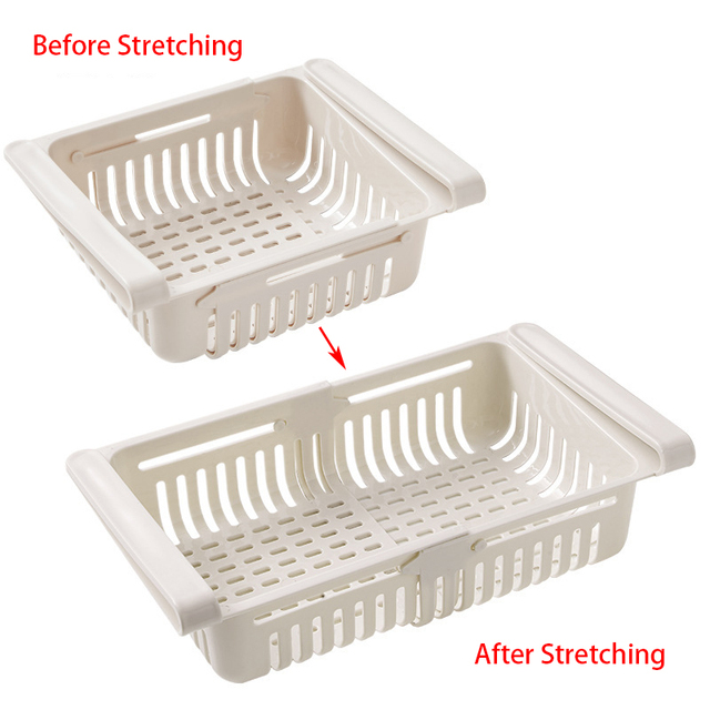Refrigerator Storage Box Fridge Plastic Organizer Retractable Drawer Container Shelf Fruit Egg Food Trays Kitchen Accessories