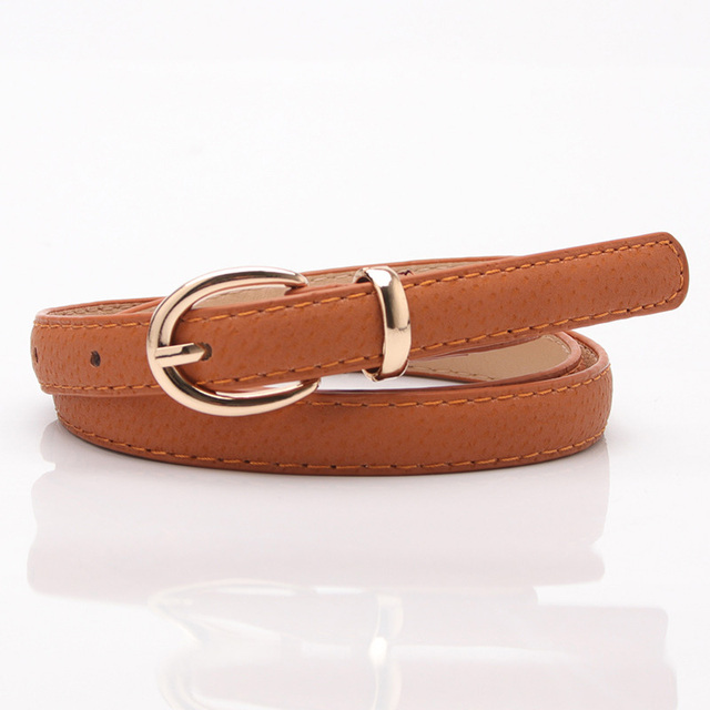 Thin Leather Female Belt Strap Black White Brown Women Belts  Ladies Dress Belt Girls Pants Jean Waist Belt
