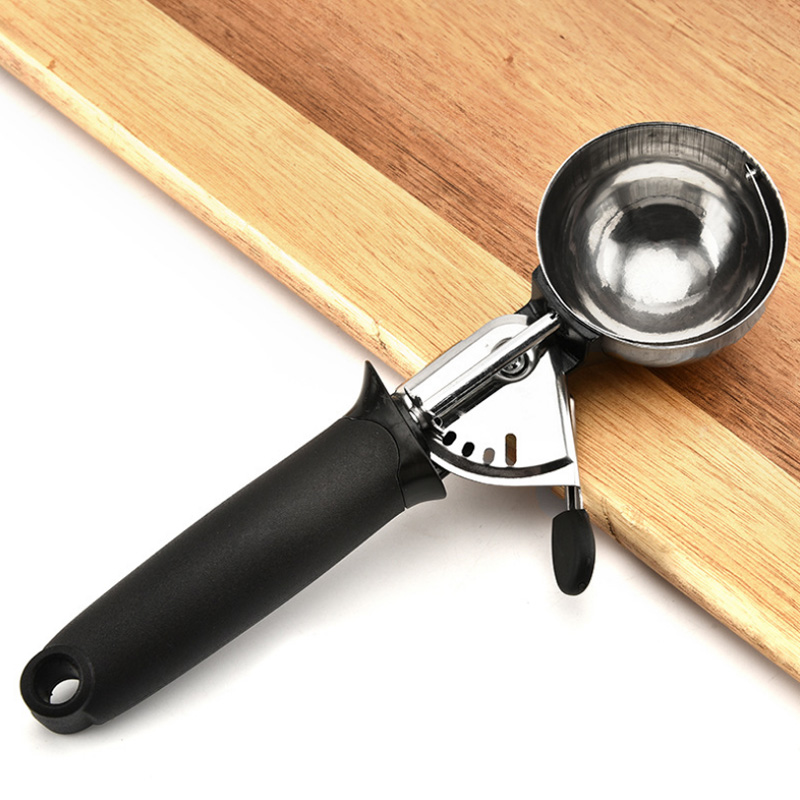 1Pcs Stainless Steel Fruit Watermelon Spoons Ice Cream Spoon Non-stick Kitchen Gadgets Yogurt Cookie Scoop Ice Ball Maker