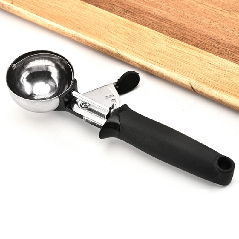 1Pcs Stainless Steel Fruit Watermelon Spoons Ice Cream Spoon Non-stick Kitchen Gadgets Yogurt Cookie Scoop Ice Ball Maker