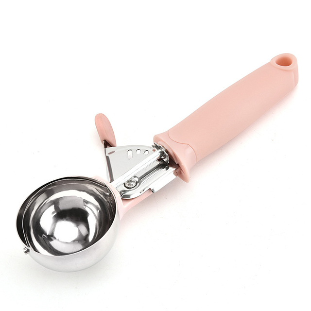 1Pcs Stainless Steel Fruit Watermelon Spoons Ice Cream Spoon Non-stick Kitchen Gadgets Yogurt Cookie Scoop Ice Ball Maker