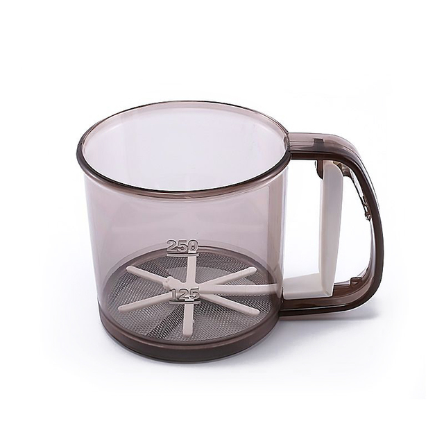 New Semiautomatic Flour Sieve Stainless Steel Handheld Powder Filter Home Kitchen Baking Tool Sifter