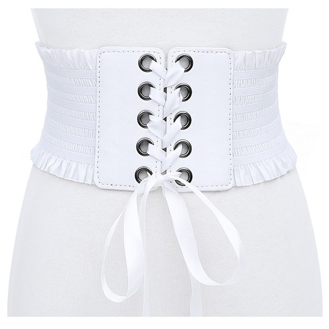 Super Wide Women Corset Belt Girdle Elastic Bowknit Bandage Ladies Dress Belt Fashion Decoration Female Belt