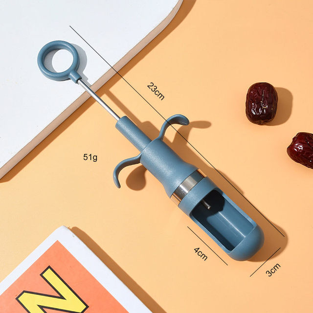 Creative Red Date Pitting Device Kitchen Gadget Fruit Pit Separator Manual Push Type Quick Core Remover Kitchen Accessories U3