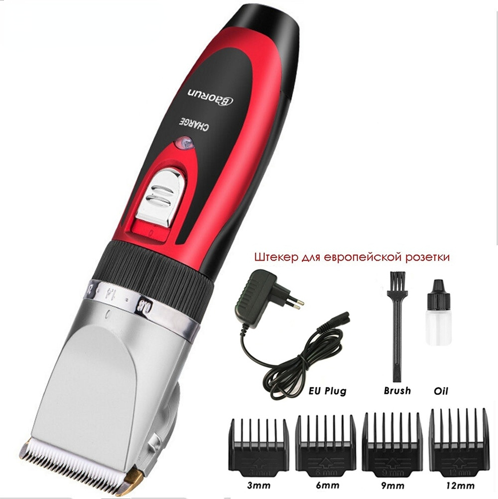 Electric Hair Clipper Rechargeable Titanium Blade Men's Beard Trimmer
