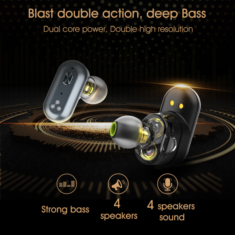 S101 TWS bass earphones wireless headset noise reduction SYLLABLE Volume control earbuds Bluetooth-compatible