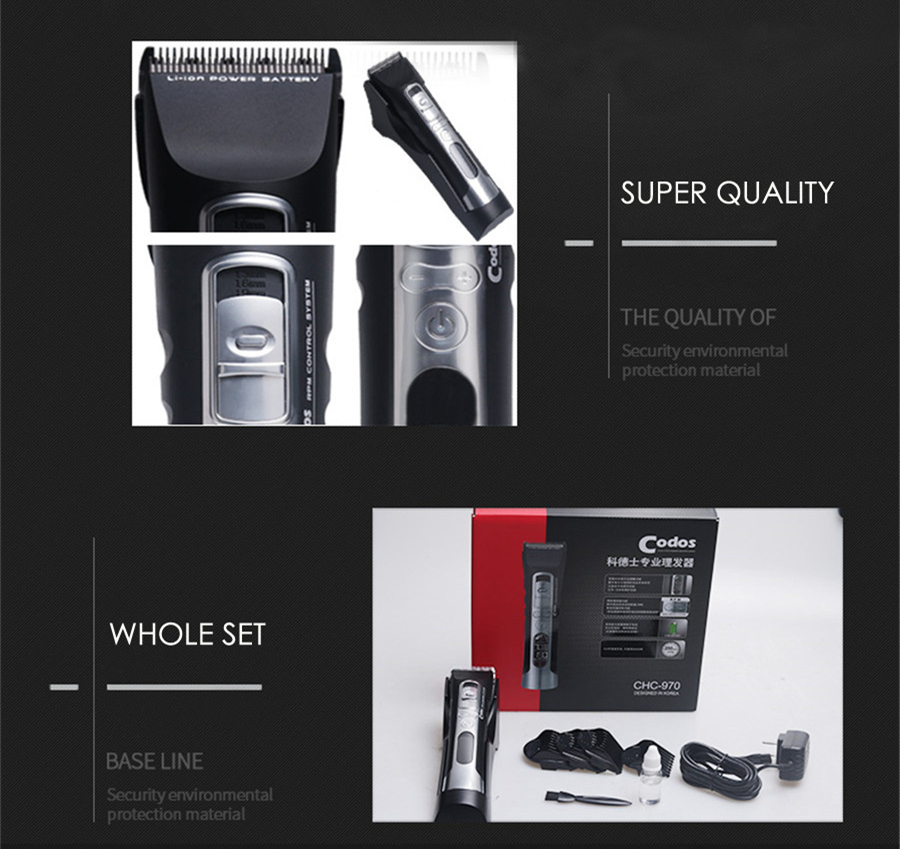 Professional Hair Trimmer Clipper Rechargeable Hair Cutting Machine Electric Scissors