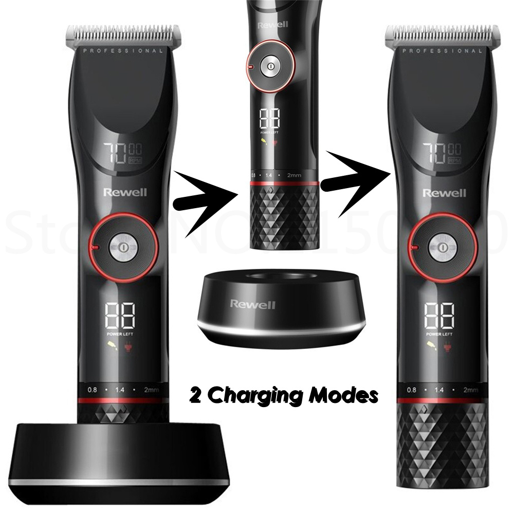 Professional Hair Clipper Titanium Steel Cutter 3500mAh Rechargeable Hair Trimmer