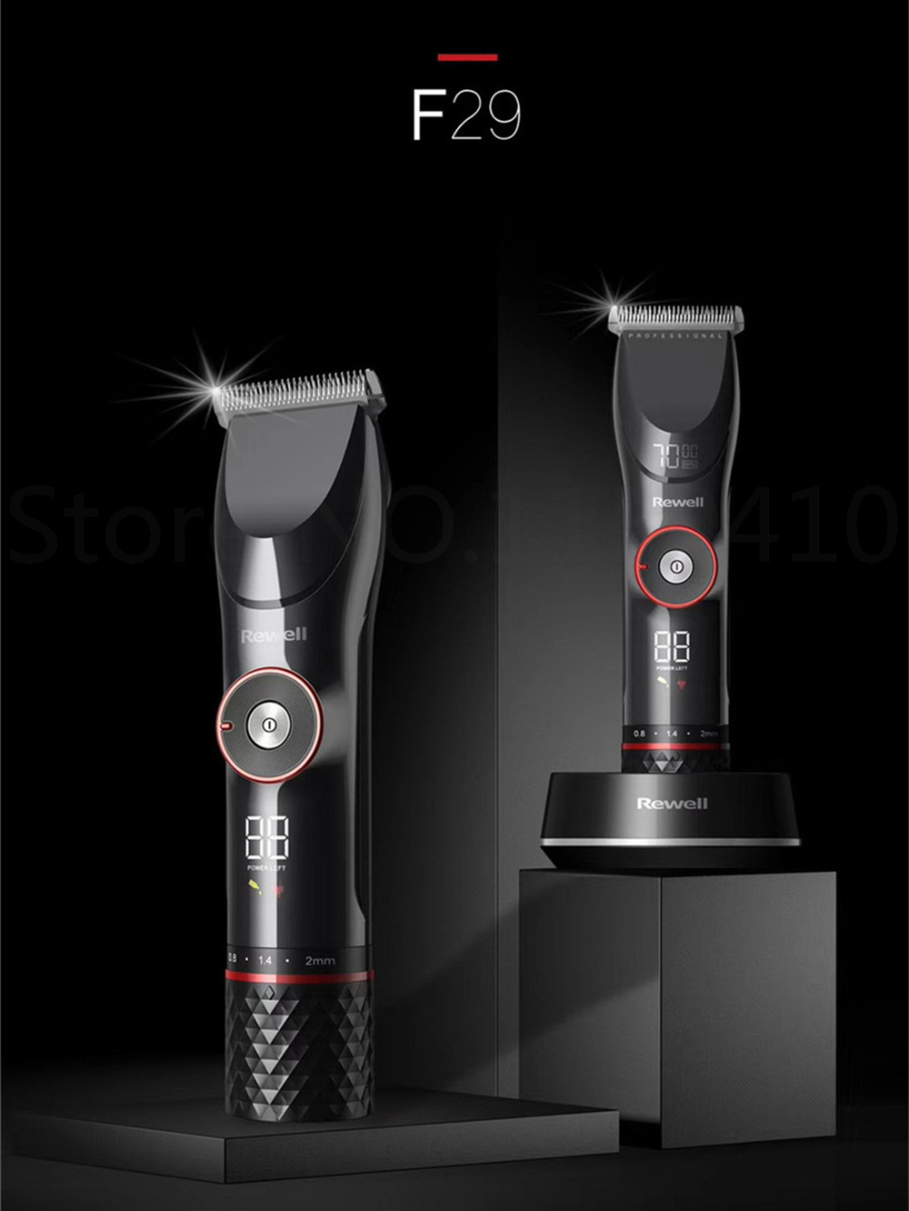 Professional Hair Clipper Titanium Steel Cutter 3500mAh Rechargeable Hair Trimmer