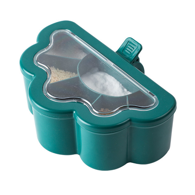 Kitchen Supplies One Multi-grid Spice Bottle Storage Storage Box Seasoning Box Home Combination Set