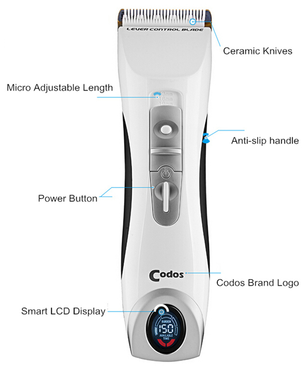 Hair Trimmer Lithium Power Electric Hair Clipper  LCD Display Hair Cutting Machine