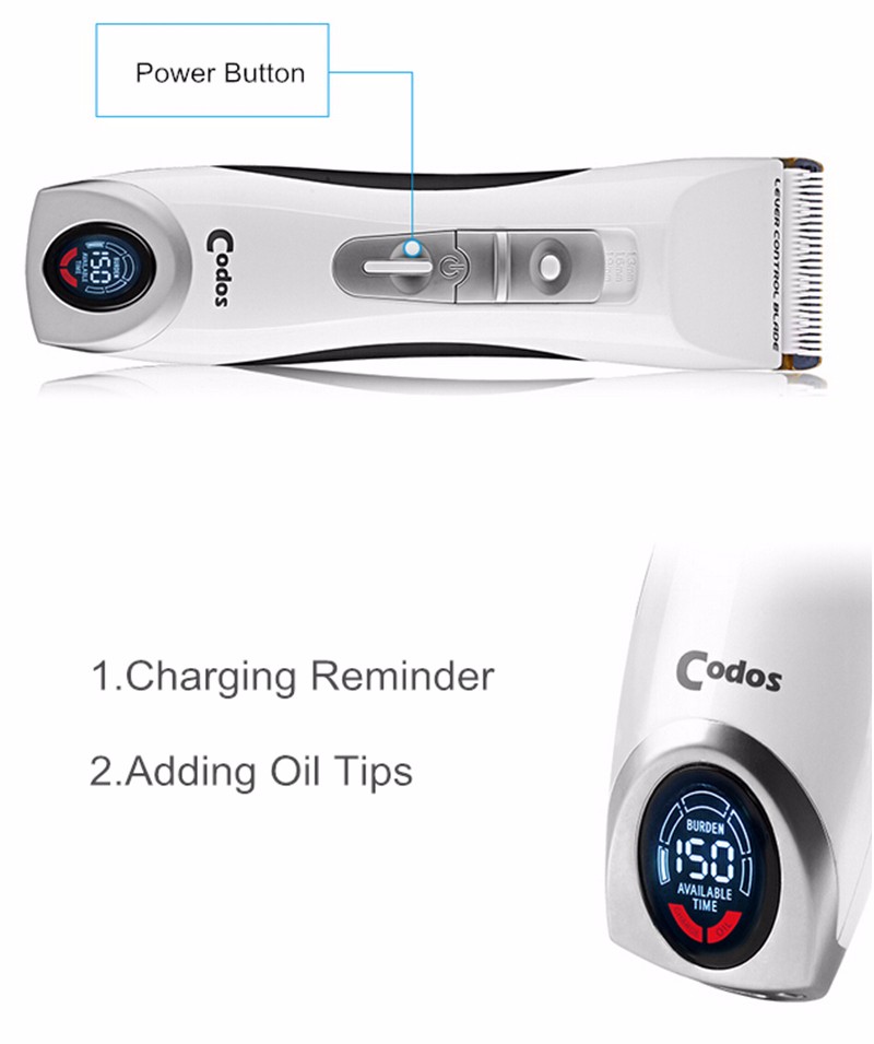 Hair Trimmer Lithium Power Electric Hair Clipper  LCD Display Hair Cutting Machine