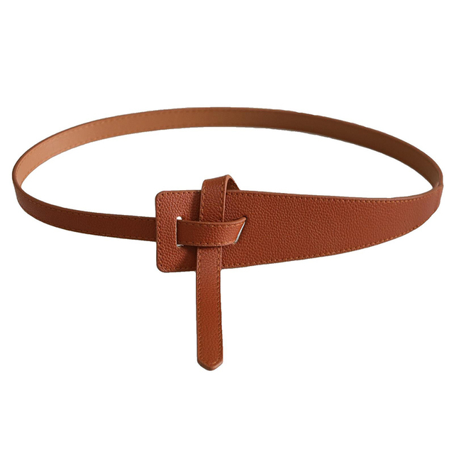 Fashion Long Belt Wide Leather Corset Belts for Women Sof Knotted Black Waistband Lady Skirt Coat Clothing Accessories