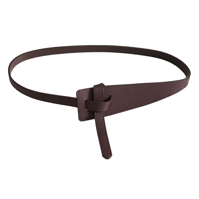 Fashion Long Belt Wide Leather Corset Belts for Women Sof Knotted Black Waistband Lady Skirt Coat Clothing Accessories