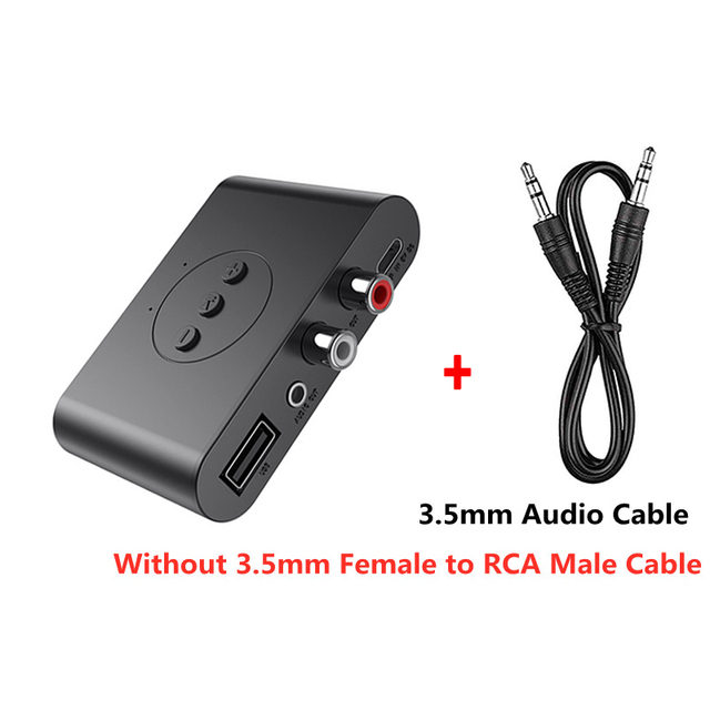 Bluetooth 5.0 Audio Receiver U Disk RCA 3.5mm 3.5 AUX Jack Stereo Music Wireless Adapter with Mic For Car Kit Speaker Amplifier