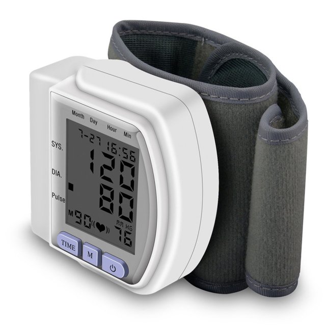 Automatic Wrist Blood Pressure Monitor Tonometer Meter Digital LCD Screen Heart Rate Pulse Meter BP Monitor Health Care Tools