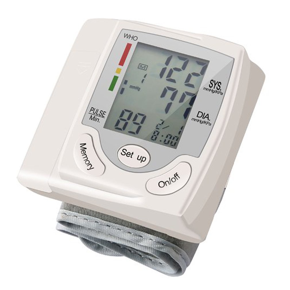 2022 New Portable Automatic Wrist Blood Pressure Monitor Tonometer Meter Digital LCD Screen Health Care Sphygmomanometer