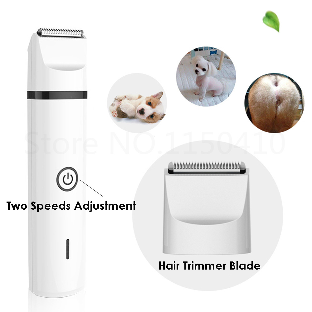 Dog Cat Hair Trimmer Paw Nail Grinder USB Pets Clippers Foot Nail Cutter 3 IN 1