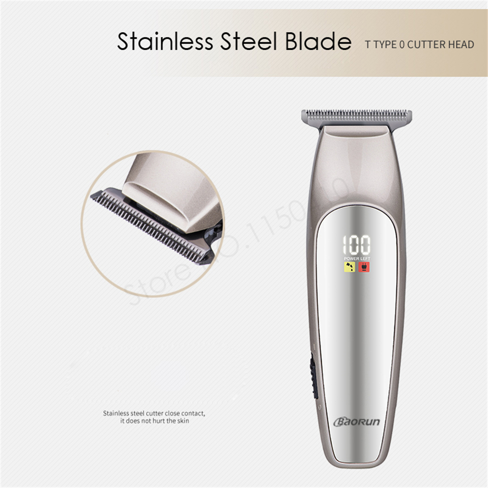 Professional Hair Clipper for Men Shaver Electric Cordless Hair Trimmer LCD Display