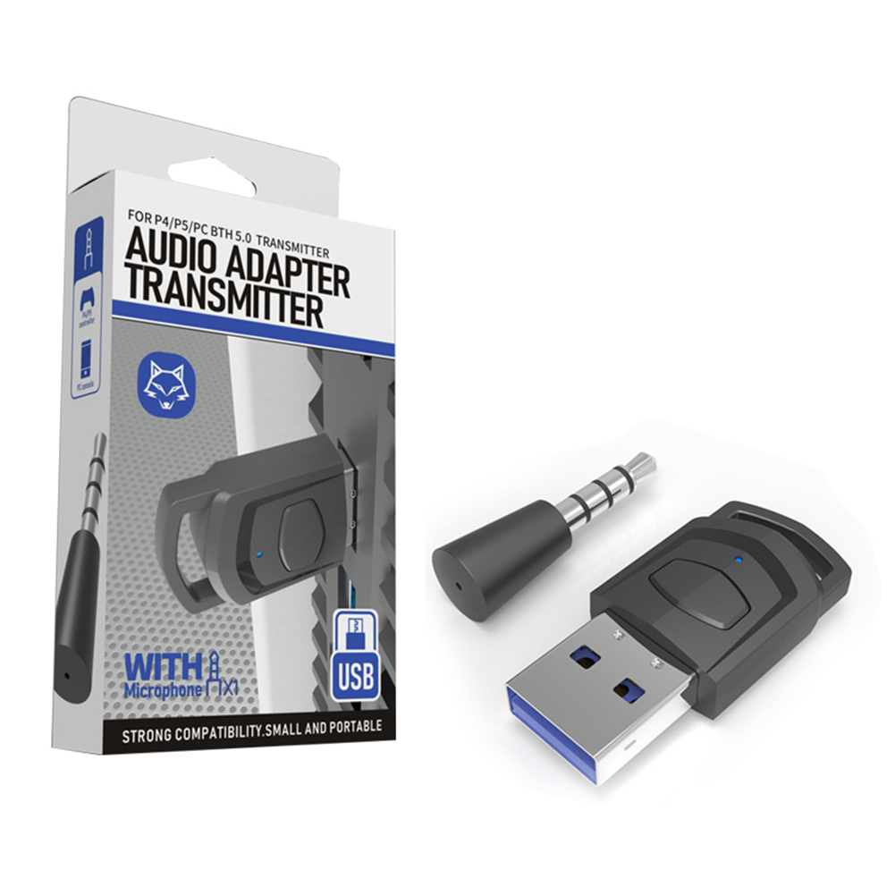 Bluetooth 5.0 Wireless Headphone Adapter for PS5 PS4 Game Console PC Headset Audio Receiver Transmitter