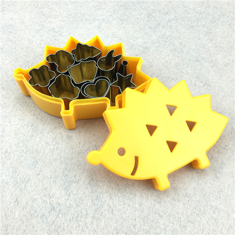 Fruit Cutter Mould Hedgehog Box Design Mini Stainless Steel Mould Cookie Cutter Biscuit Ham Cookie Kitchen Tools Cute