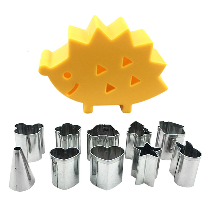 Fruit Cutter Mould Hedgehog Box Design Mini Stainless Steel Mould Cookie Cutter Biscuit Ham Cookie Kitchen Tools Cute