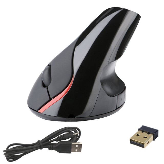 Rechargeable Wireless Mouse Gamer Ergonomic Optical 2.4G  1600 DPI USB Ergonomic Vertical Mouse Mice For PC Gaming Laptop