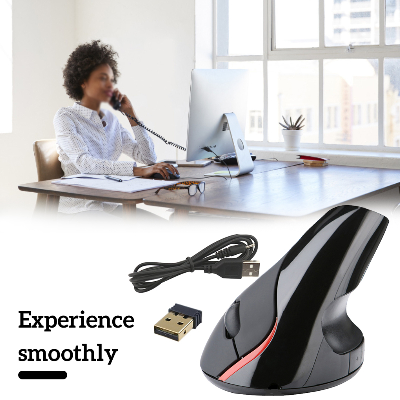 Rechargeable Wireless Mouse Gamer Ergonomic Optical 2.4G  1600 DPI USB Ergonomic Vertical Mouse Mice For PC Gaming Laptop