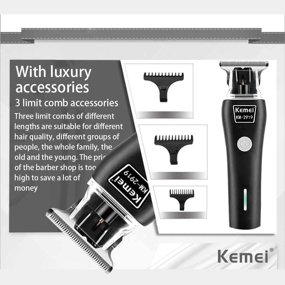 USB rechargeable hair clipper haircut machine beard trimmer oil head hair carving white clipper