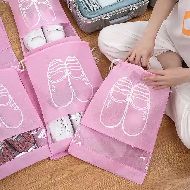 Shoes Storage Bag Closet Organizer Non-woven Travel Portable Bag Waterproof Pocket