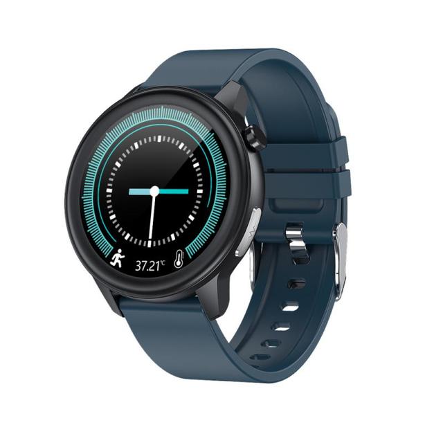 E80 Smart Watch Men Body Temperature Blood Pressure Heart Rate Health Monitor Sports Fitness Watch Waterproof 1.3 screen