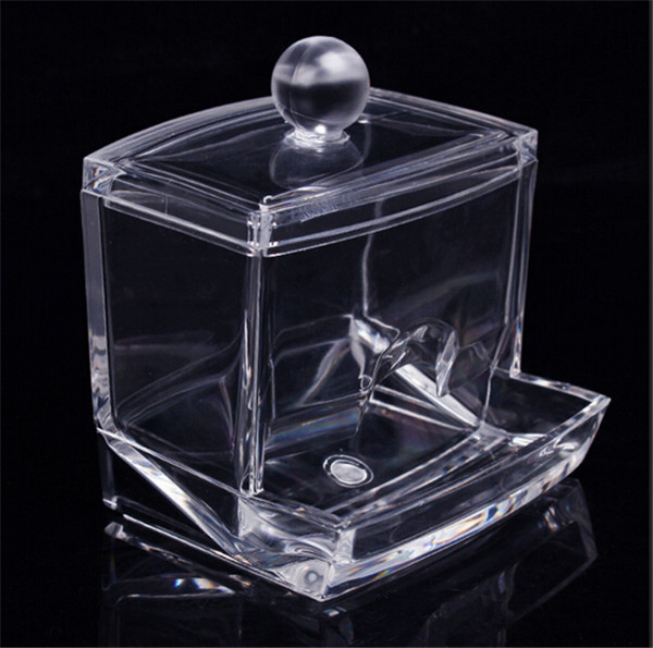Cotton Swabs Storage Holder Box Portable Transparent Makeup Cotton Pad Cosmetic Container Jewelry Organizer Case