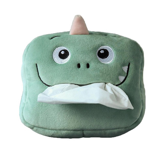 Cartoon Plush Tissue Box In The Car Home Office Draw Paper Storage Box Removable Cute Organizer Living Room Bedroom Decoration