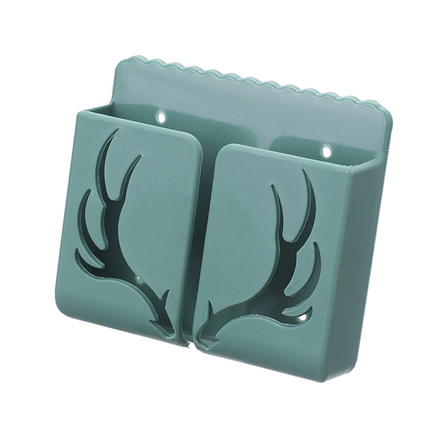 Wall Mounted Organizer Air Conditioner TV Remote Control Storage Box Mobile Phone Plug Holder Multifunction USB Charging Stand