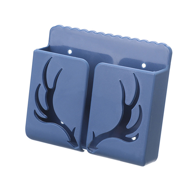 Wall Mounted Organizer Air Conditioner TV Remote Control Storage Box Mobile Phone Plug Holder Multifunction USB Charging Stand