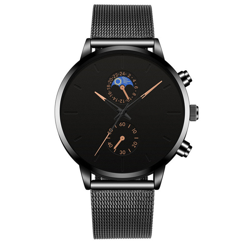 New Mens Ultra Quartz Casual Leather Watches Men Watch Male Simple Stainless Steel Mesh Band Clock