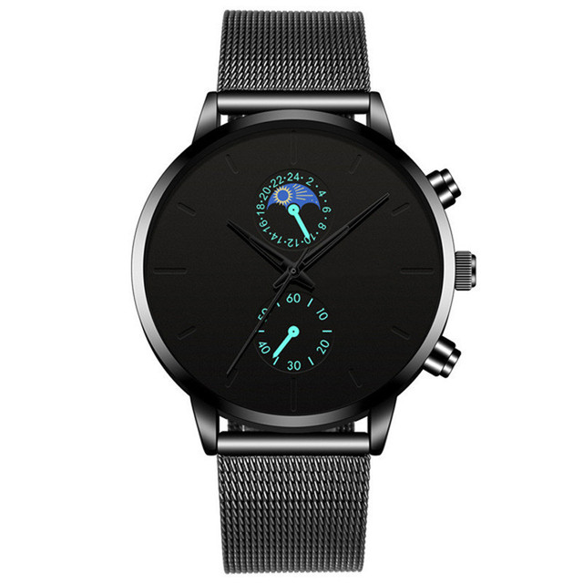 New Mens Ultra Quartz Casual Leather Watches Men Watch Male Simple Stainless Steel Mesh Band Clock