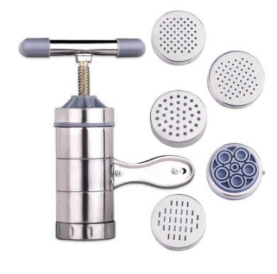 Stainless Steel Noodle Maker With 5 Models Manual Noodles Press Pasta Machine Kitchen Tools Vegetable Fruit Juicer