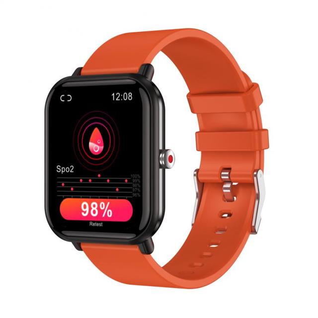 2021 Smart Watch 1.69 Full Touch Body Temperature Monitor Watch Blood Oxygen Heart Rate Sports Fitness Tracker IP67 Waterproof