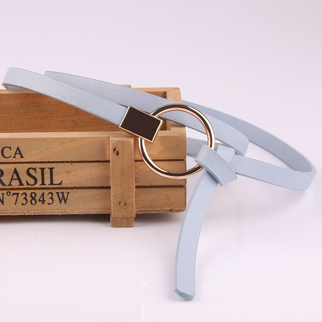 Thin PU Leather Belt Female Waist Belts Women Dress Strap Cinturon Mujer