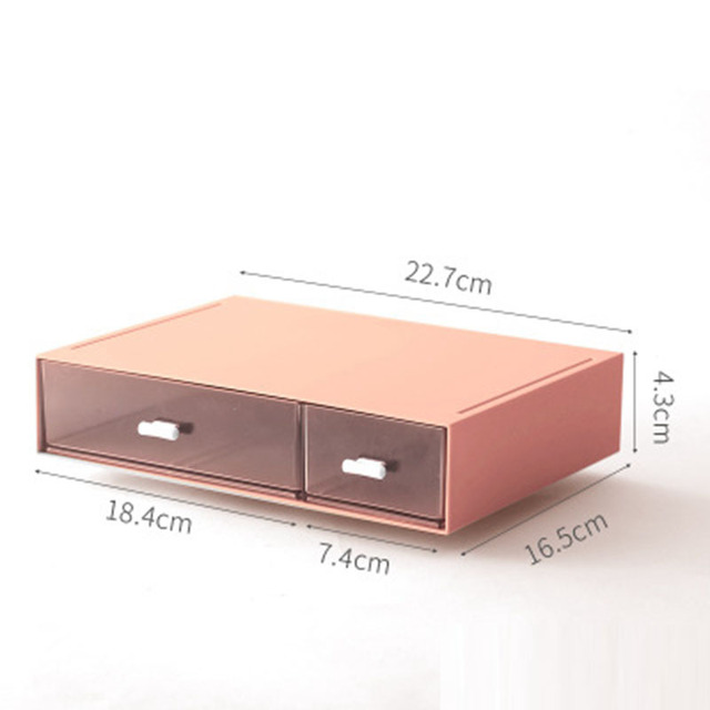Free Combination Desktop Storage Box Jewelry Drawer Pearl  Storage Boxes Plastic Cosmetic Earrings Makeup Container Organizer