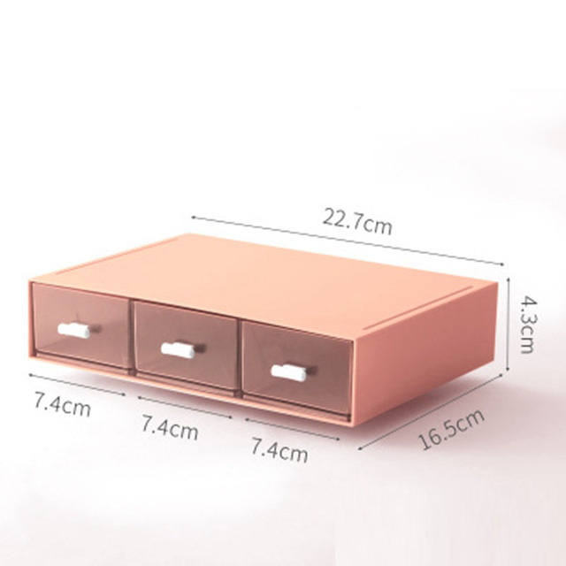 Free Combination Desktop Storage Box Jewelry Drawer Pearl  Storage Boxes Plastic Cosmetic Earrings Makeup Container Organizer