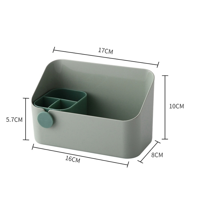 Thicken Plastic Home Office Bathroom Storage Box Grid Desktop Sundries Storage Box Makeup Organizer Cosmetic Closet Bin Case