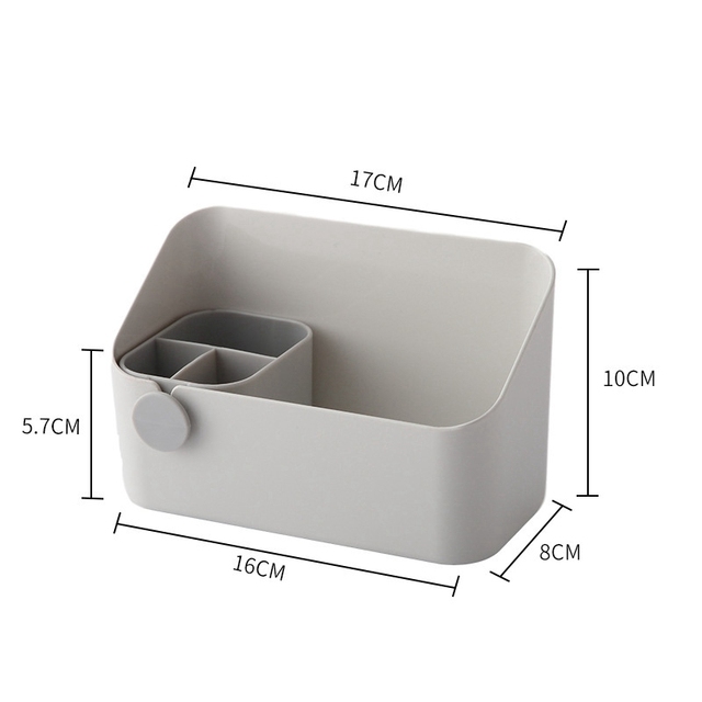 Thicken Plastic Home Office Bathroom Storage Box Grid Desktop Sundries Storage Box Makeup Organizer Cosmetic Closet Bin Case