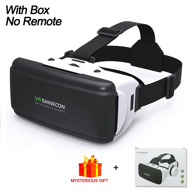 VR Virtual Reality 3D Glasses Box Stereo VR Headset Smart Glasses Helmet for IOS Android Smartphone with Wireless Controller