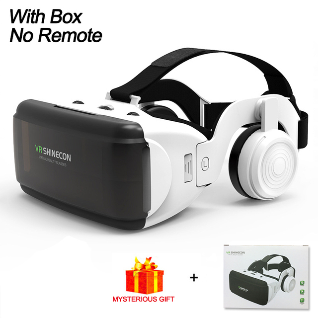 VR Virtual Reality 3D Glasses Box Stereo VR Headset Smart Glasses Helmet for IOS Android Smartphone with Wireless Controller