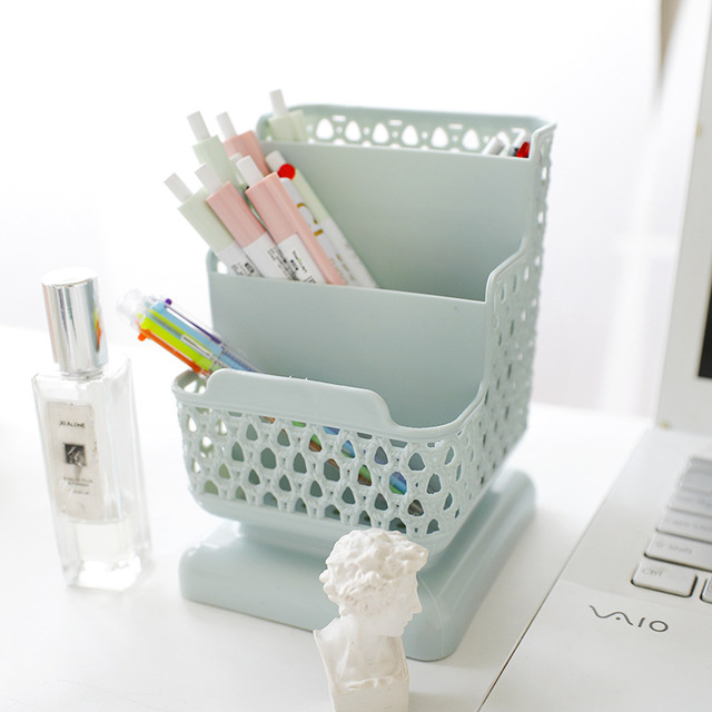 Multifunctional Pen Holder Cosmetic Makeup Organizer Desktop Storage Box Container Desk Office Accessories